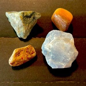Brecciated Jasper light, yellow aventurine, blue calcite and Kamba jasper bundle